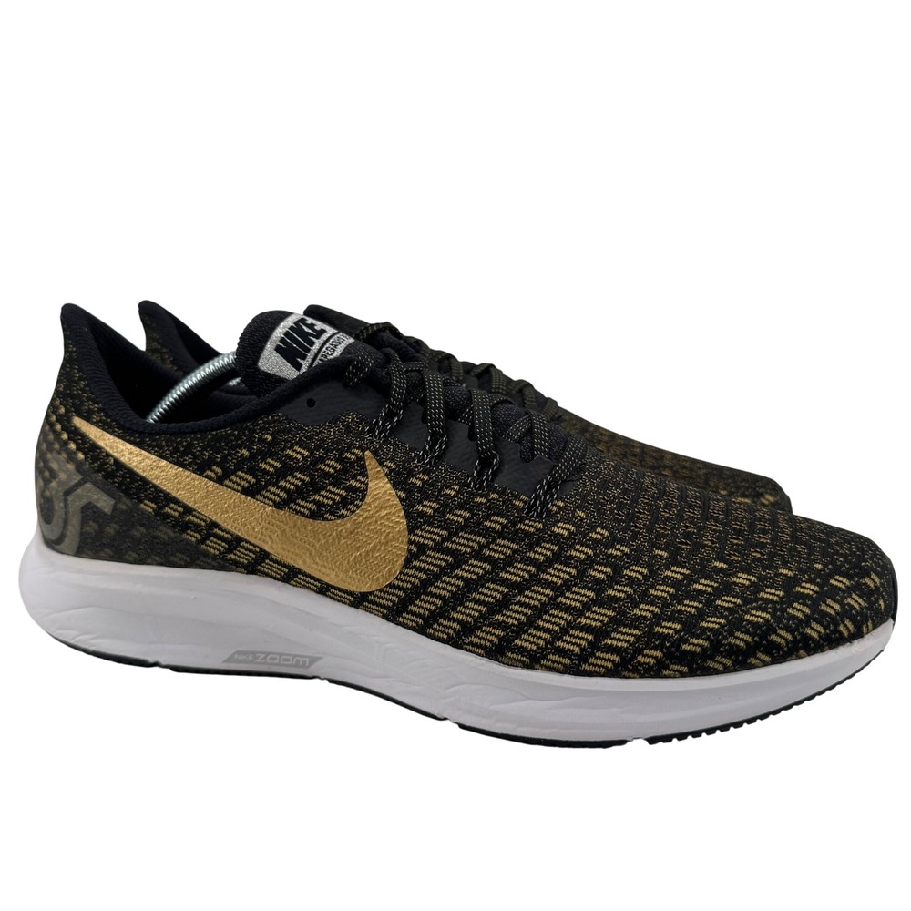Nike Air Zoom Pegasus 35 Mens 11.5 Black Gold Running Shoes 942855-007